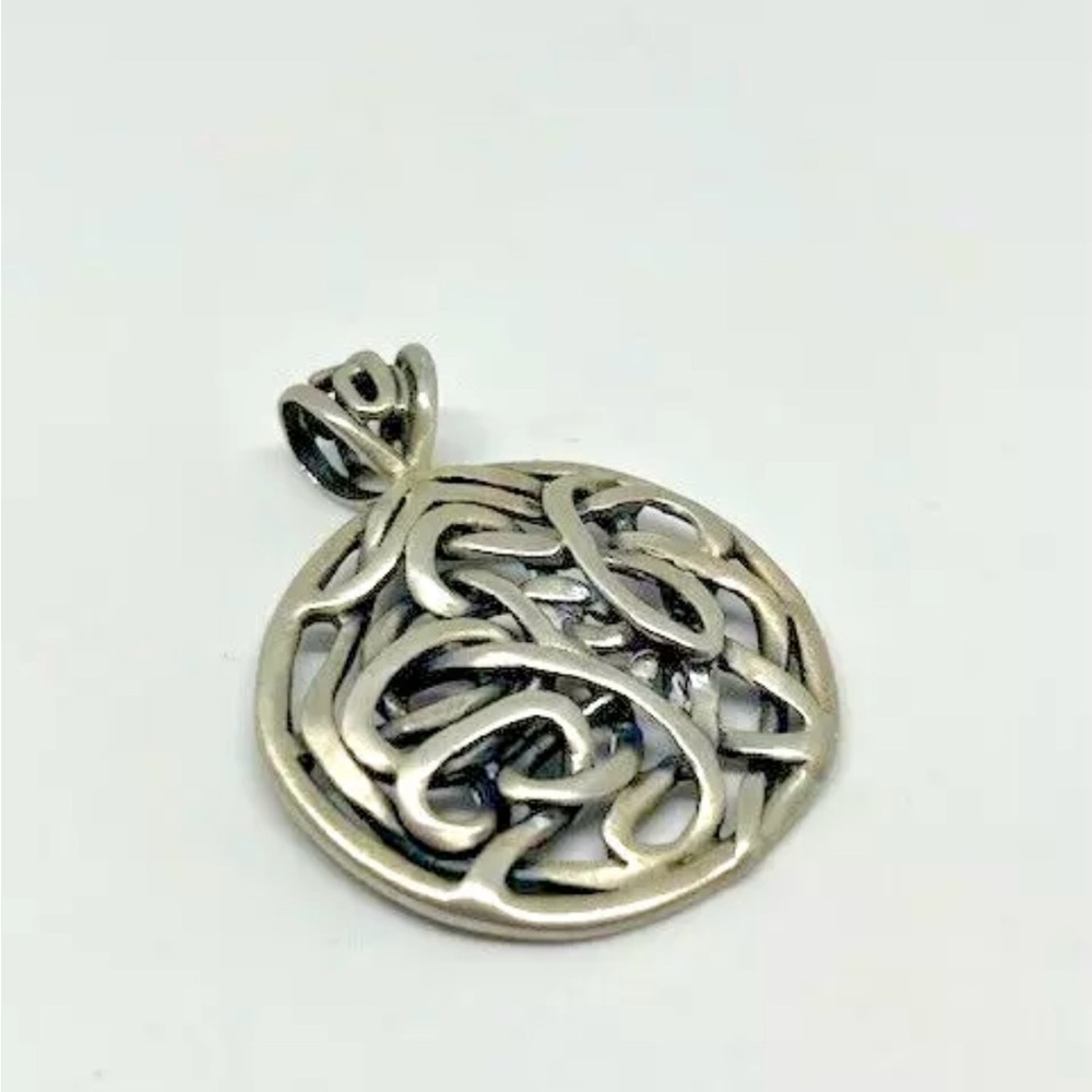 RESERVED Silpada Dynamic RARE DUO Sterling Celtic Knot Woven Pendant & 17” Popco - Picture 12 of 16